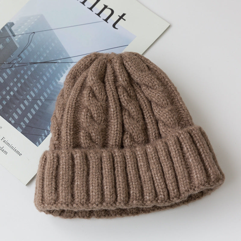 Twisted Woolen Cap  Ear Protection To Keep Warm