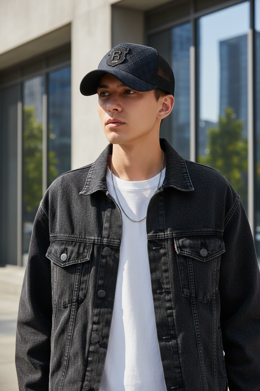 Kingsworth Plaid Wool & Felt Flat Brim Baseball Cap