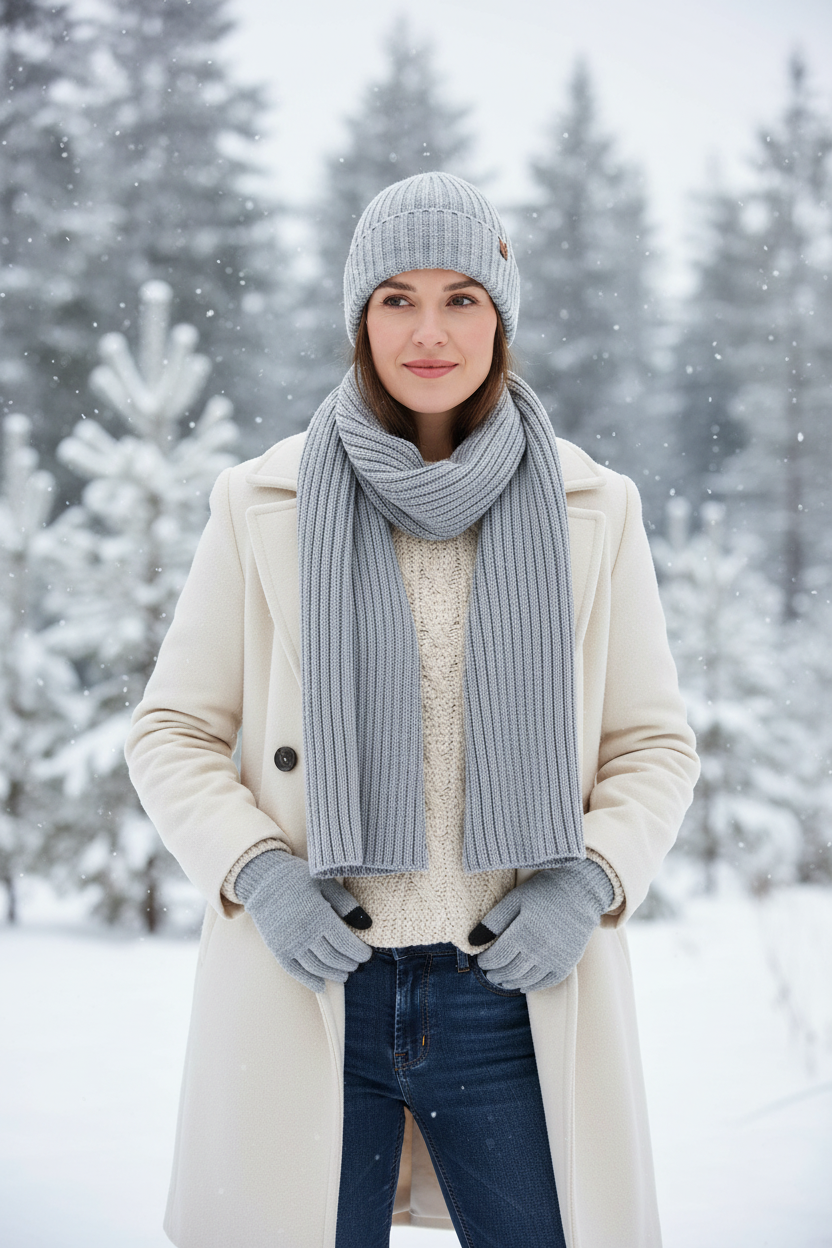Tamar Unisex Acrylic Winter Hat, Scarf & Gloves Set