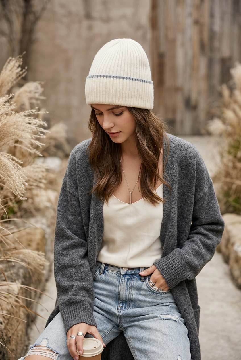 Barnes Knitted Faux Fur Winter Hat – Dome Crown