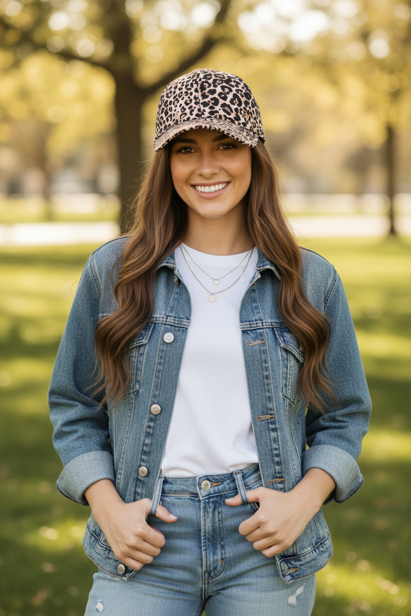 Curry Animal Print Adjustable Baseball Cap