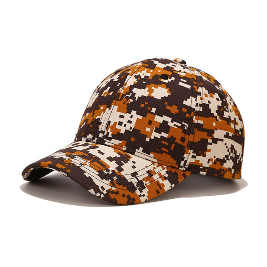 Trent Cotton Baseball Hat – Geometric Print, Wide Brim, Unisex