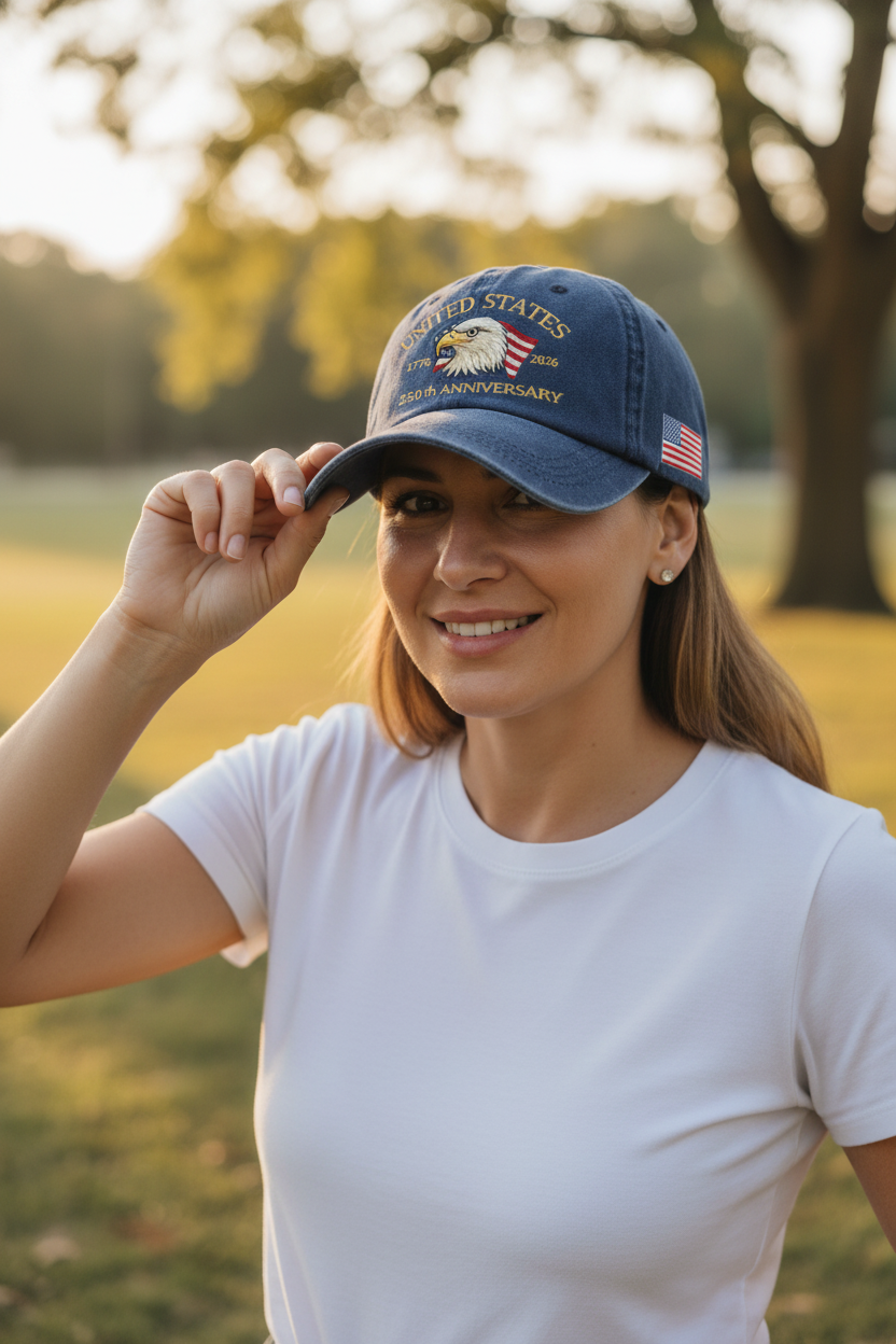 USA 250th Anniversary Cap Washed-Print Hat