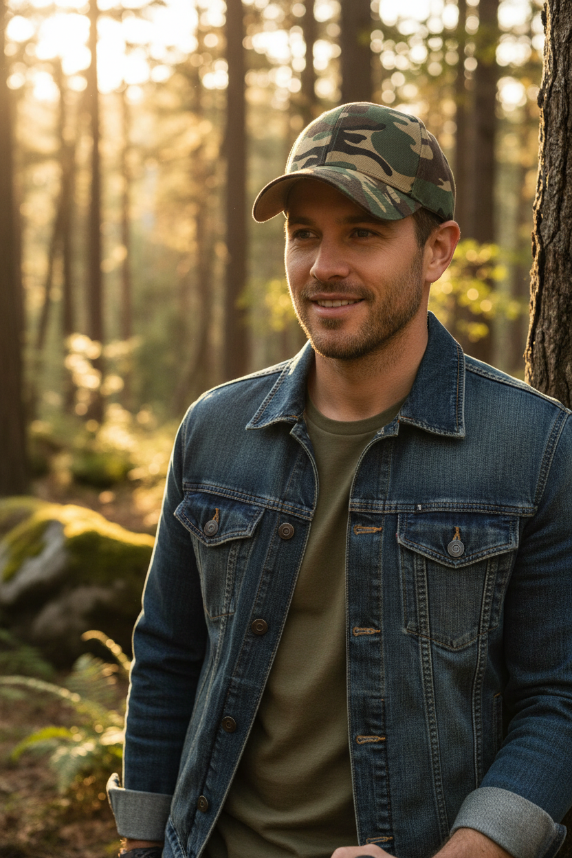 Whitley Camouflage Polyester Adjustable Baseball Cap