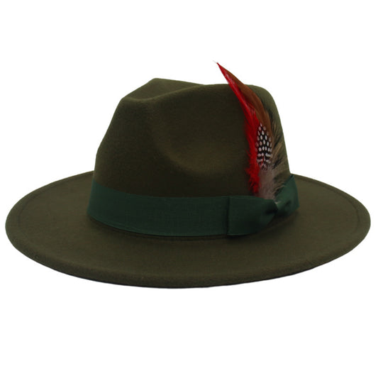 TheCapSpot - Feather Broad Brimmed Hat